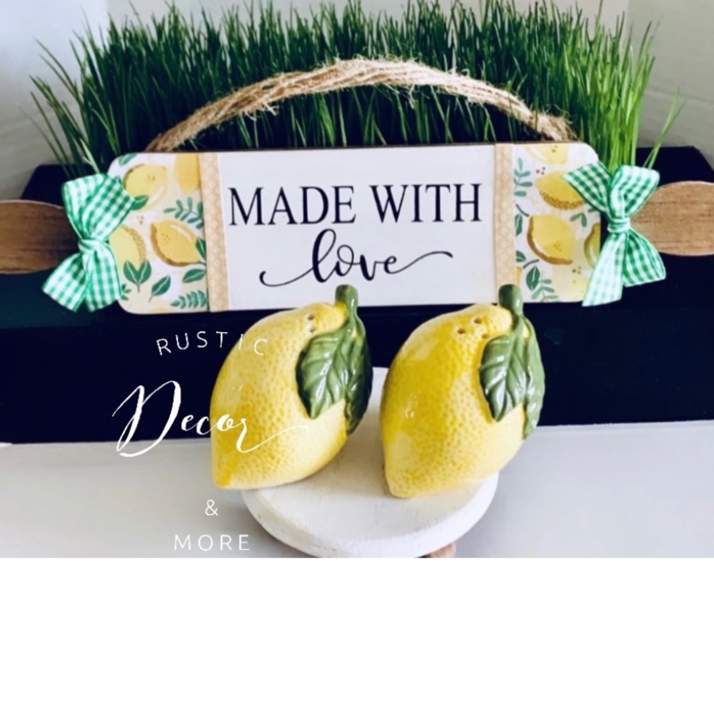 🍋Rolling pin sign, Salt and pepper shakers decor